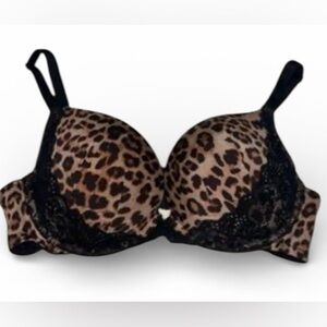 NWT -Torrid Black and Brown Leopard Lace Bra